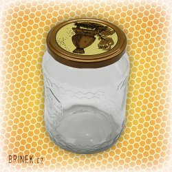 Sklenice na med Včela 770ml s víčkem - volně